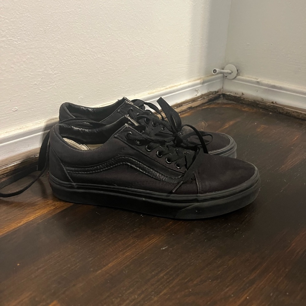 Vans all black women’s size 8.